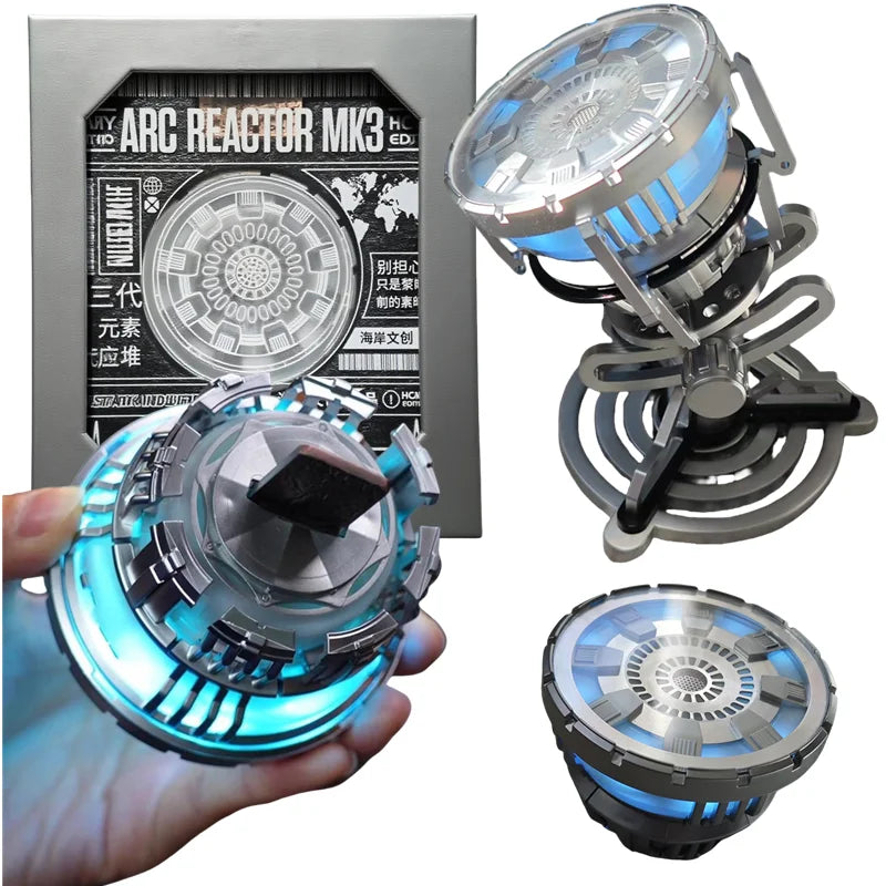 1:1 Toys Iron Man MARK1 Arc Reactor 3 Generations Tony Stark Heart Of Mark5 Figure Led Light Model Palladium Element Chest Lamp