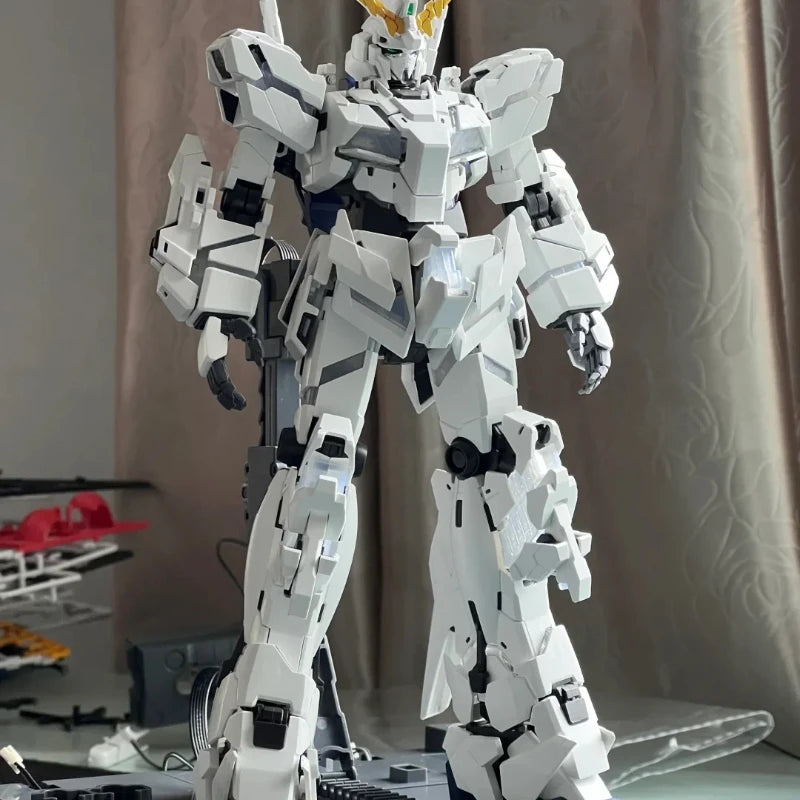 MGEX 1/100 Unicorn Triple Shield Ver No Cage No Light  Assembly Model Kit Action Figures Antenna Repair Edition Trendy Toys Gift