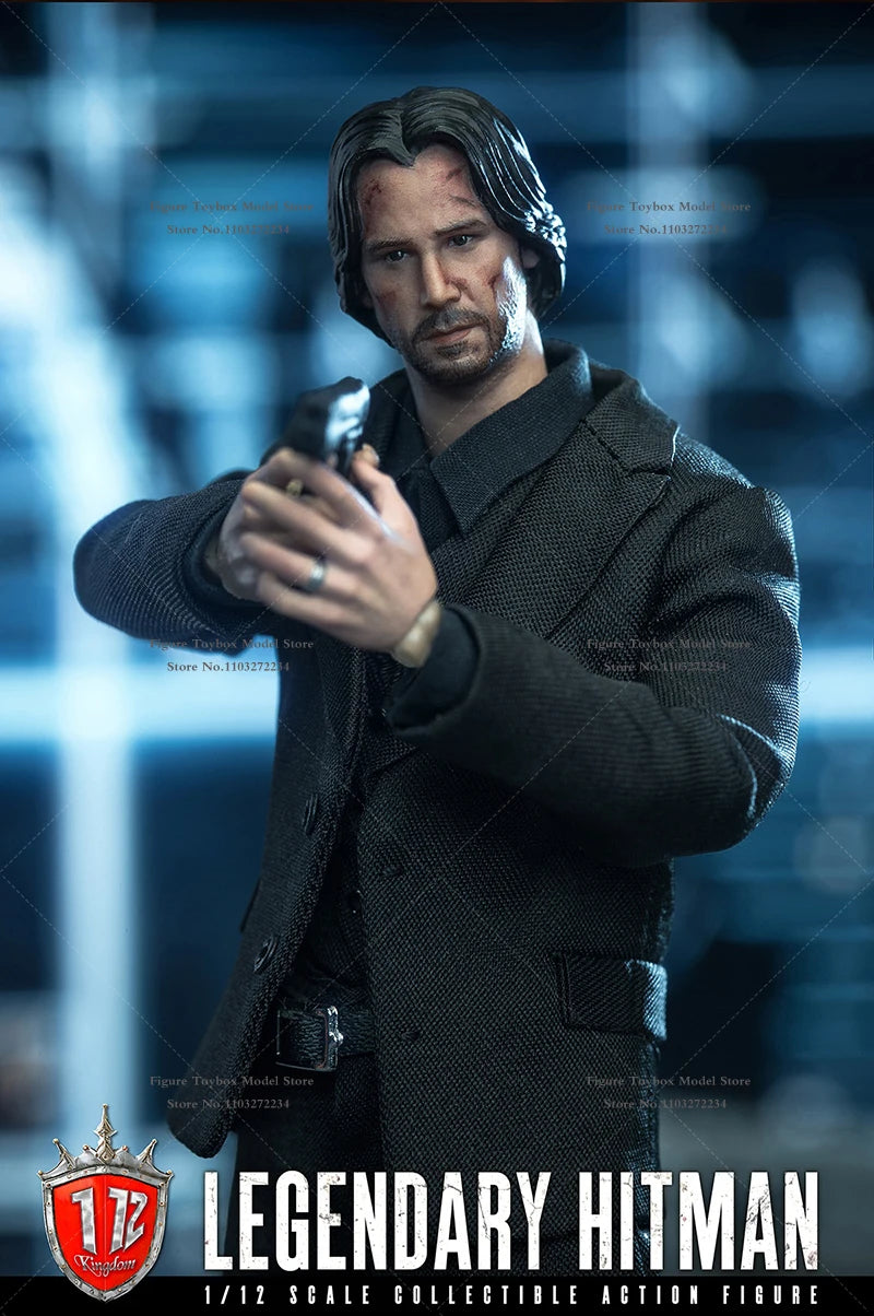 Kingdom KD-9001 1/12 Scale John Wick Tough Guy Soldier Model Movie Action Figure Simulation Delicate 6" Full Set Fans Toys