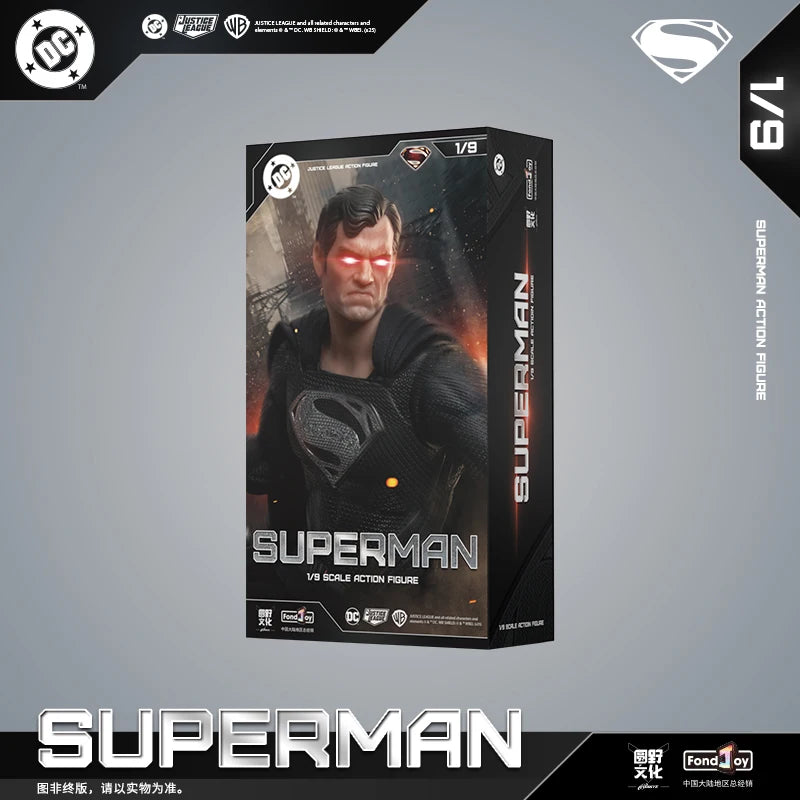 FondJoy Black Superman 2.0 1/9 DC Action Figure Justice League Figures Surprise Gift Collect Toys Desktop Moveable Model Toys