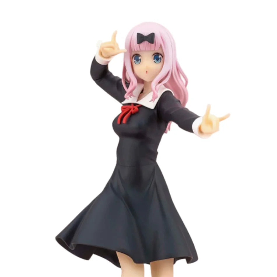 18cm Anime Figure Love is War Fujiwara Chika Shinomiya Kaguya Kawaii Girl  Action Figure Collectible Model Doll Toy Gift