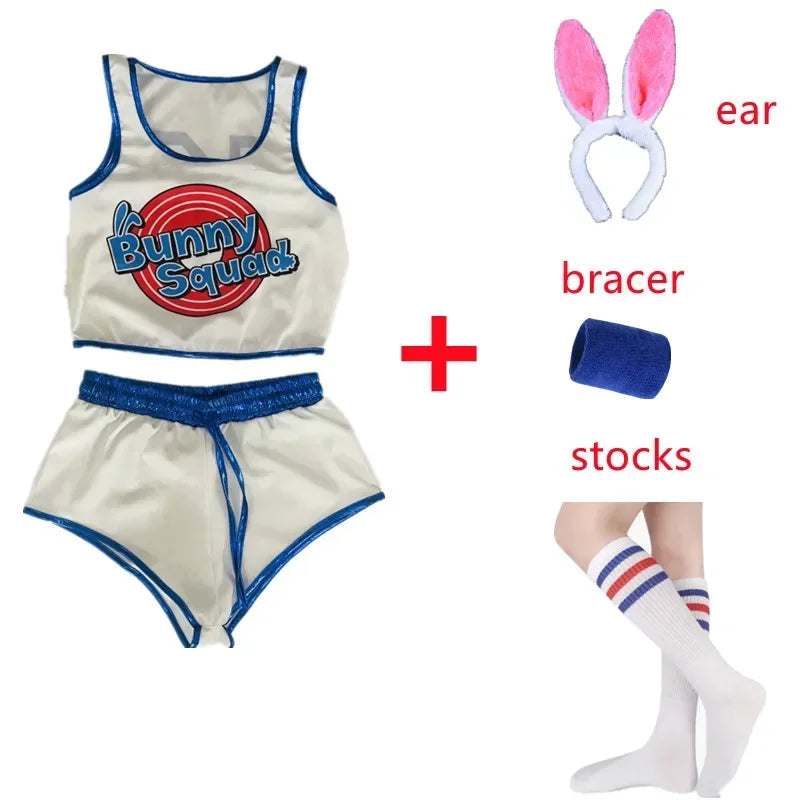 Space Lola Bunny Rabbit Cosplay Kostüm Kaninchen Bunny Jam Kostüme Frauen Mädchen Halloween Party Kleidung Karnevalsanzug