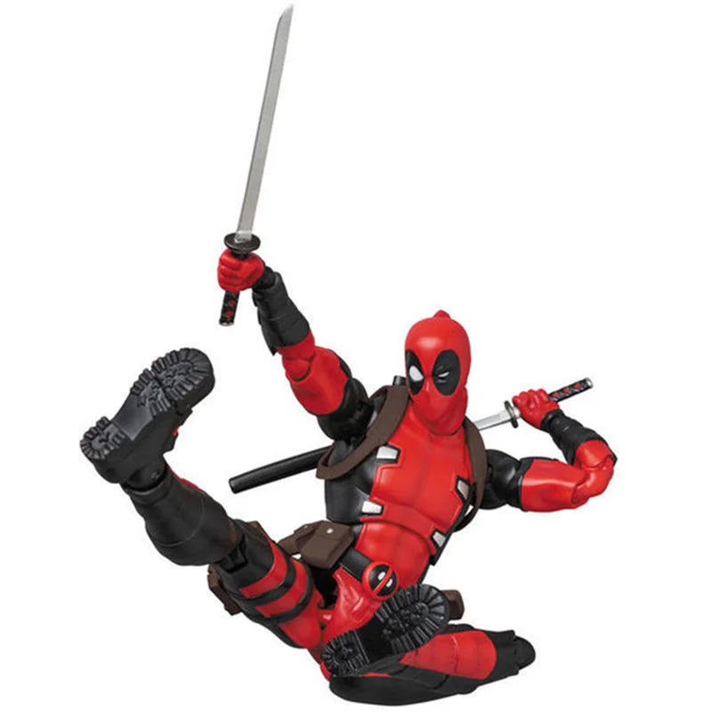 Hot 16cm Anime Deadpool Mafex 082 X-Men Action Figures Comic Version Collectable Model Doll Cool Boys Birthday Gifts