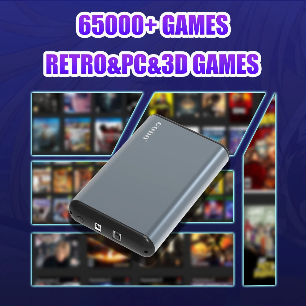 6T Game HDD With 65000+ Retro/PC Games For PS5/PS4/PS3/Switch/XBOX/SNES/N64/Wii/WiiU 3 System in 1 Game Console For Windows PC