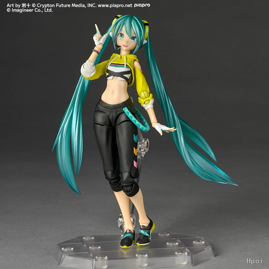 In Stock KAIYODO Revoltech Piapro Characters Hatsune Miku Fit Boxing Ver Action Figure Model Collection