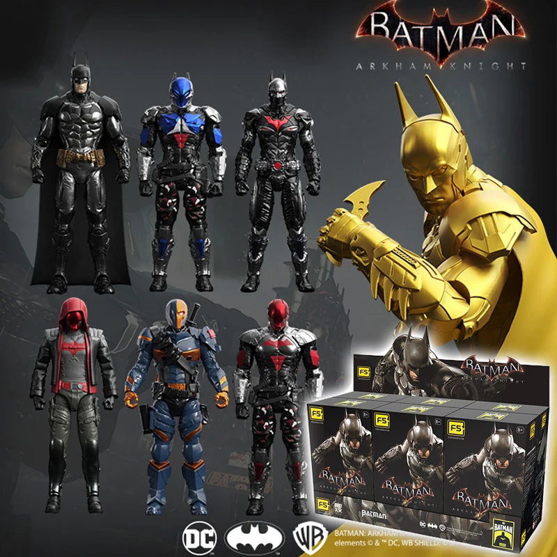 6PCS Batman Arkham Knight assembled Model Blind Box 7style 10cm Action figures Collection Hobby Model Ornaments Boys Toys Gifts