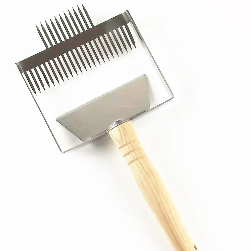 100 Pieces Stainless Steel Uncapping Fork with 23 Needles Beekeeping Tool Widening Scraper for Honeycomb Apicultura Equipment