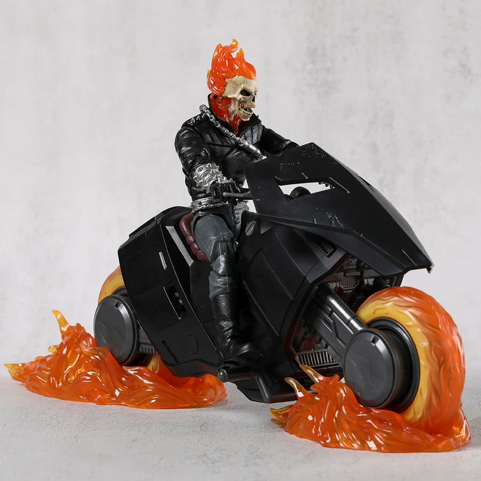 Ghost Rider with Motorcycle Action Figure Joint Movable Model Brinquedos Toy