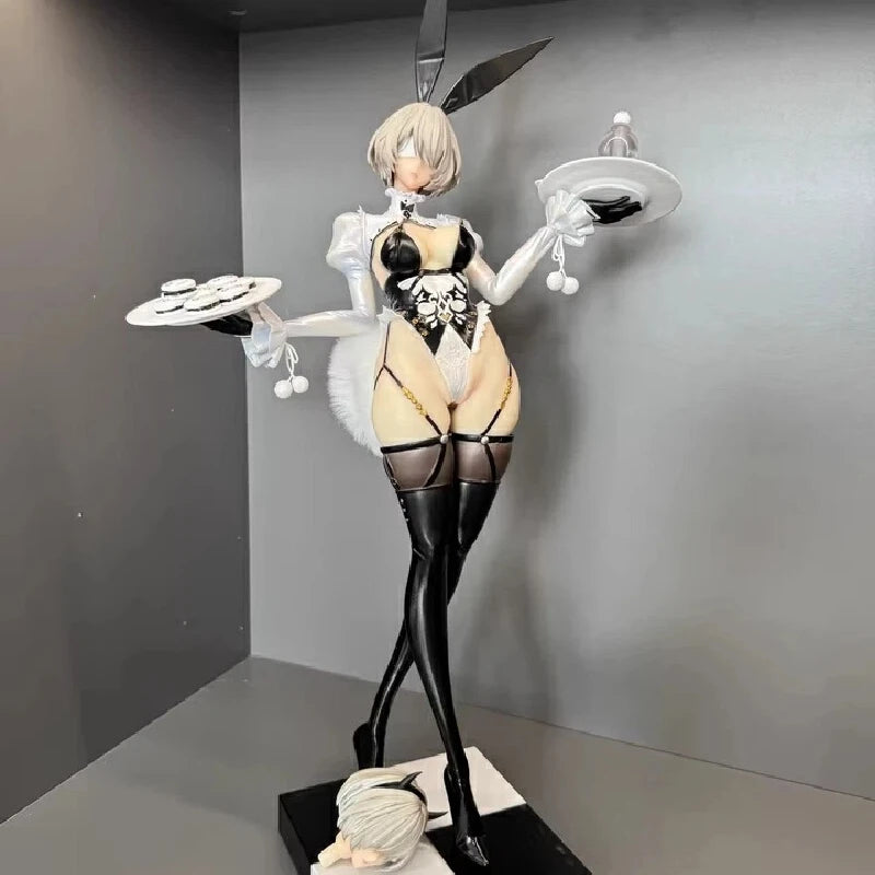 Baiyang Animation Nier Automata 2B Bunny Girl Figure Pvc Collectible Model Desktop Decor For Adult Anime Collection Fans
