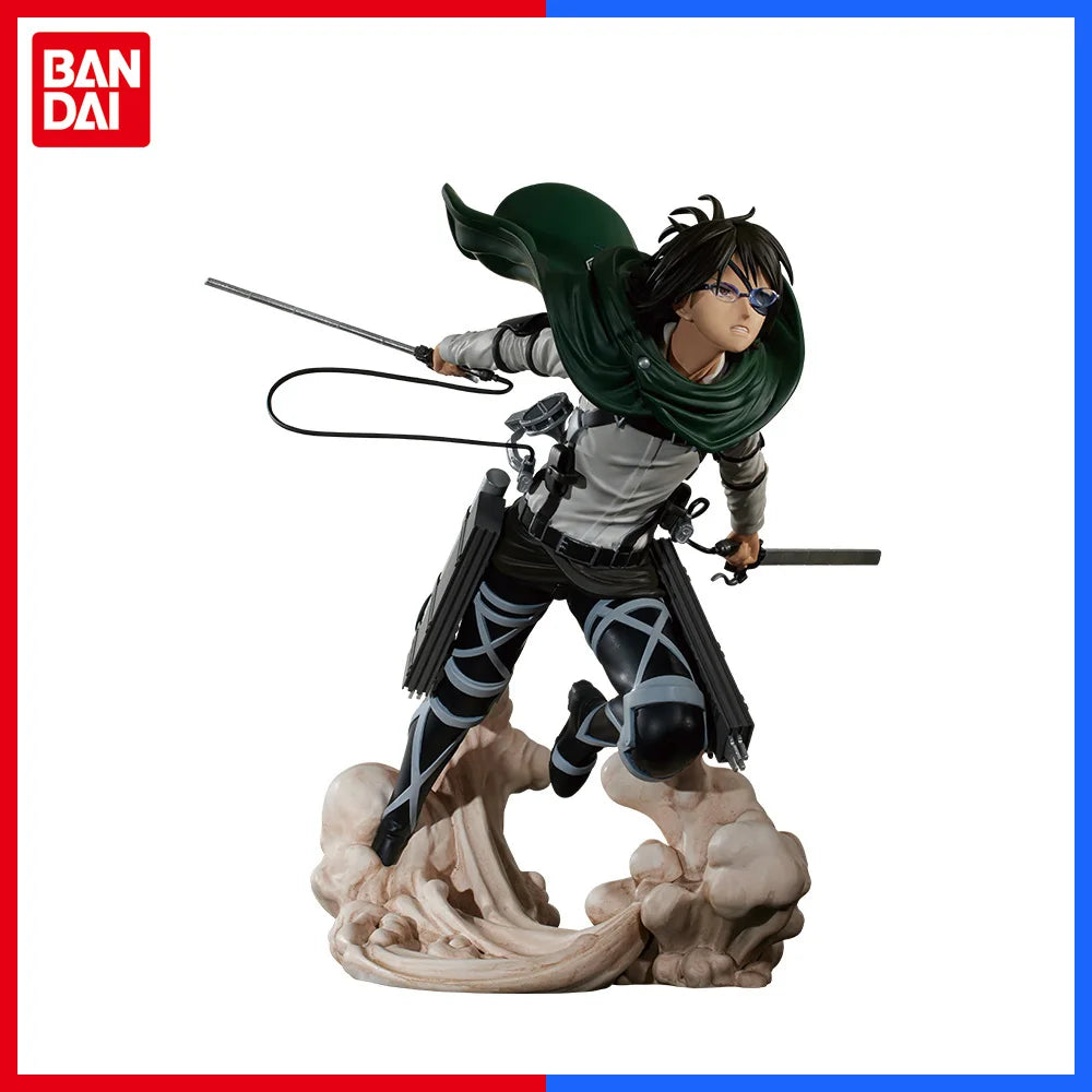 In Stock BANDAI Original Ichiban Kuji KUJI Attack On Titan Anime Figure Eren Jaeger Levi Ackerman PVC Cool Model Collection Toys
