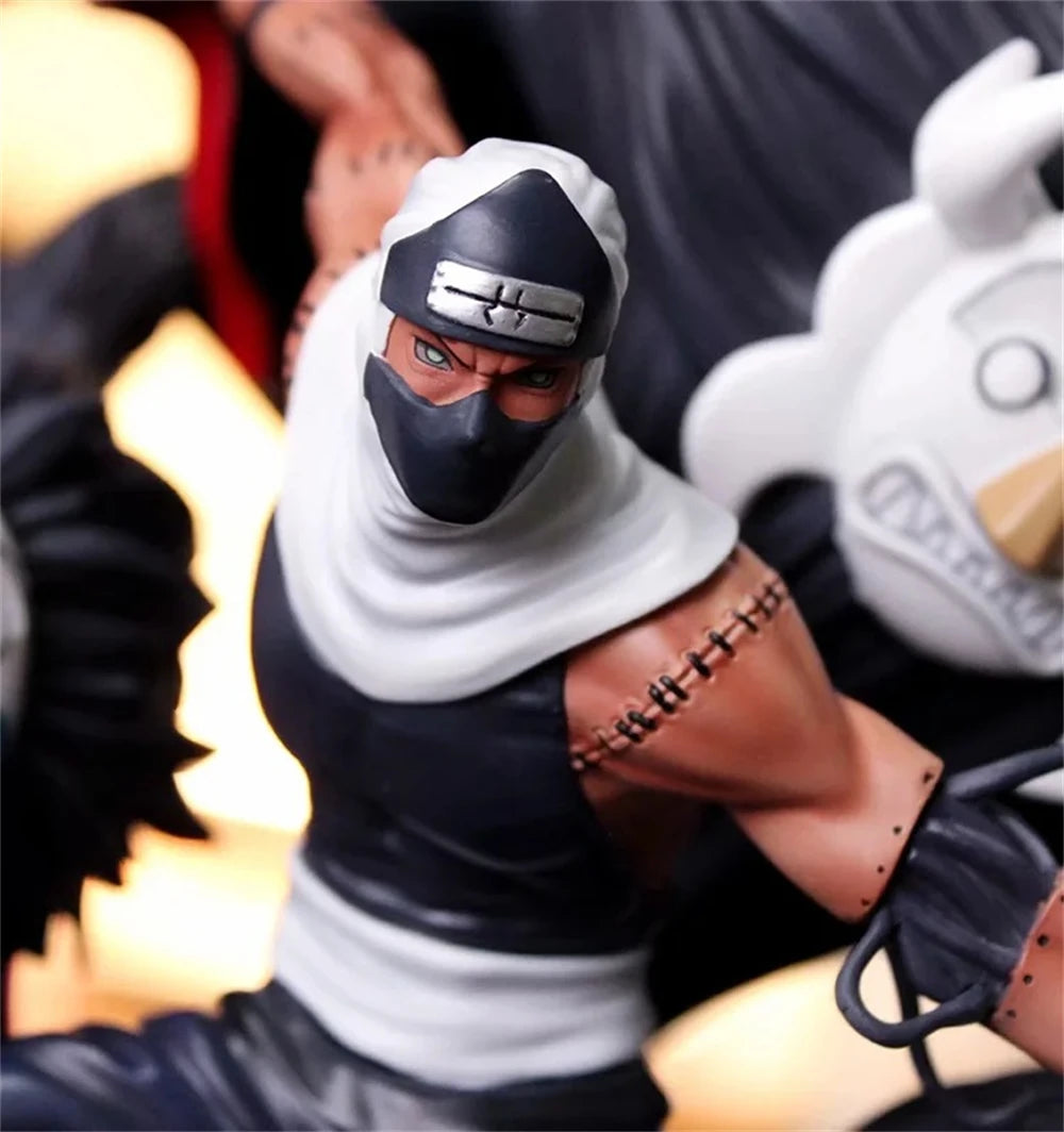 41cm Anime Akatsuki Kakuzu Hidan Battle Ver. GK PVC Action Figure Game Statue Collection Model Kids Toys Doll Gifts
