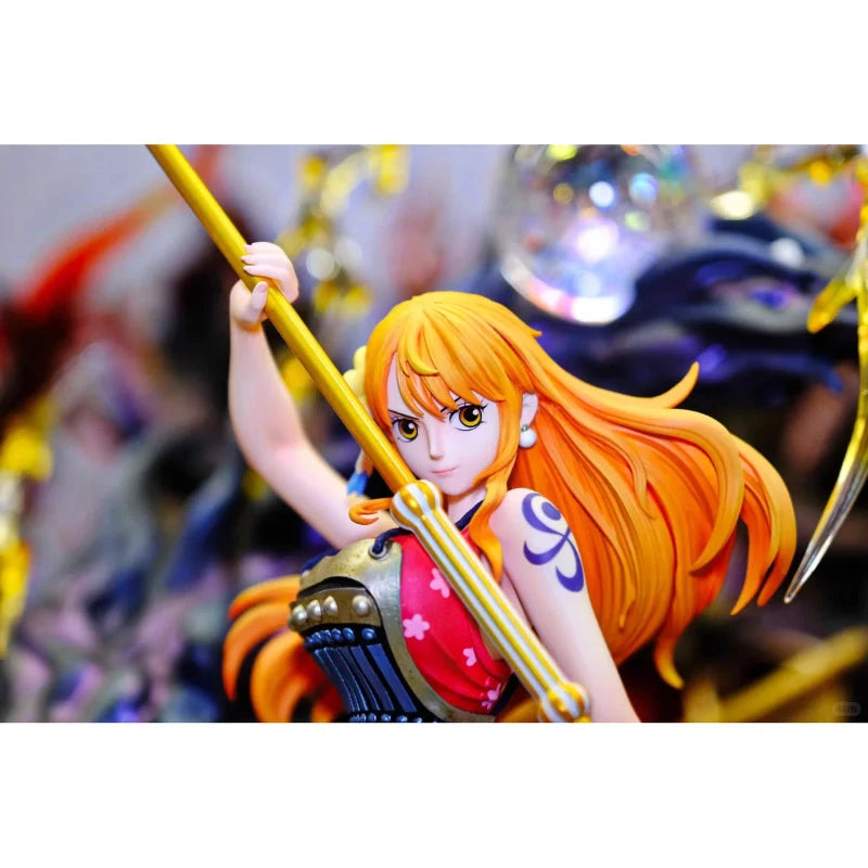 One Piece Nami GK Figure, Straw Hat Pirates Collectible Statue, Desktop Decoration & Display Model Gift for Anime Fans