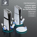 Vertical Console Stand with Two Controller USB Charging Slots for PS5,PS5,Pro, PS5 Slim With RGB Light For PS5 & Edge Controller