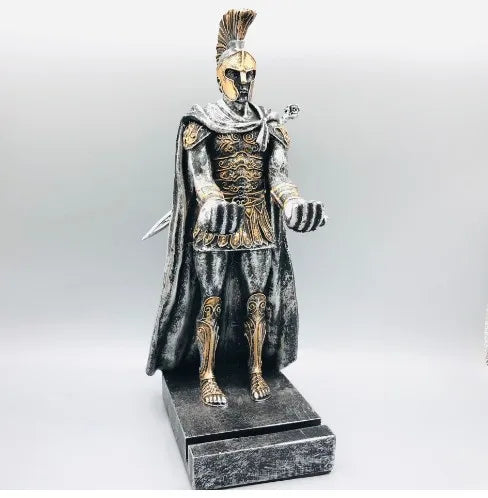 In Stock Avengers Green Armor Soldier Spartan Warrior Sergeant Anime Figure Mobile Phone Holder PVC Model Doll Toy Gifts
