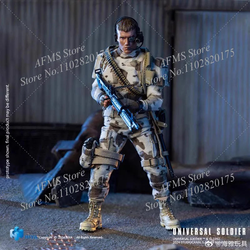 Hiya 1/12 Scale Collectible Figure Universal Soldier Andrew Scott Camouflage Combat Suit Version 6Inch Men Soldier Action Figure