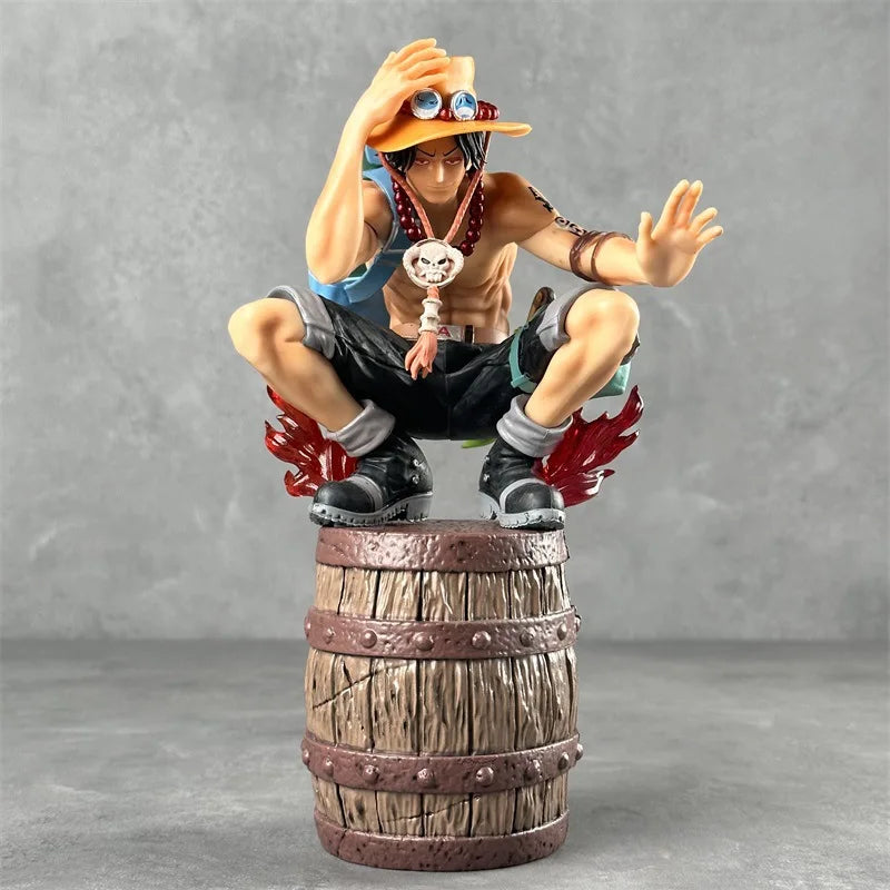 34cm One Piece Anime Figures  Monkey D Ace Sabo Action Figure Collection Model Ornaments Toys Gifts PVC