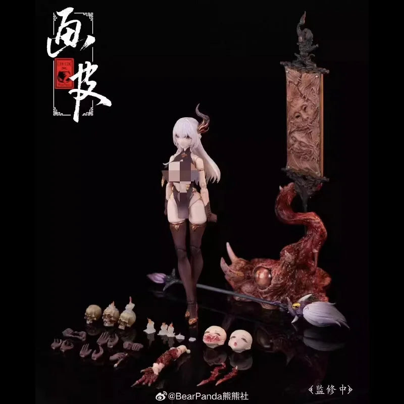 In Stock15cm Scale Action Figure Original Bearpanda Eiifox Huaxia Gods And Ghosts Painted Skin 1/12 Collectible Model Toy Gift