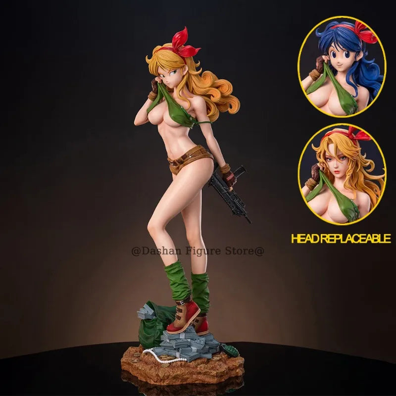 Dragon Ball Z Figur Lunch Actionfigur 3 Köpfe Spielzeug 30 cm PVC Anime Kollektion Ranchi Lunch Figuren Statue Modell Puppe Geschenke