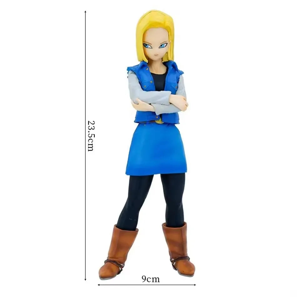24CM Anime Dragon Ball Z Android 17 18 Figure Android 18 PVC Action Figures Collection Model Toys for Children Christmas Gift’s