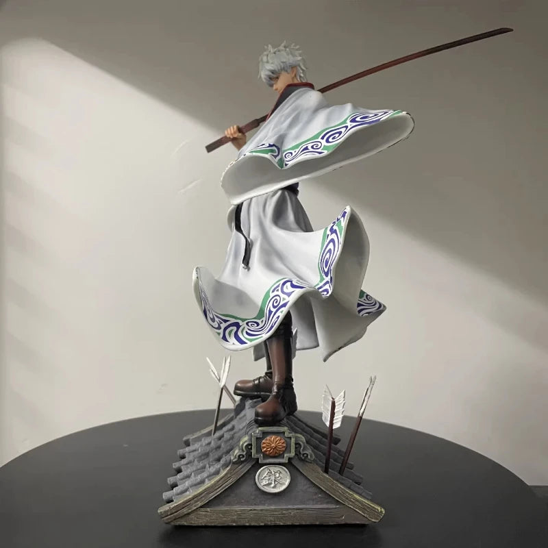30cm Gintama Sakata Gintoki 2.0 Action Figure Resin Anime Statue With Scene Base Collectible Model Toy Desktop Ornament Boy Gift