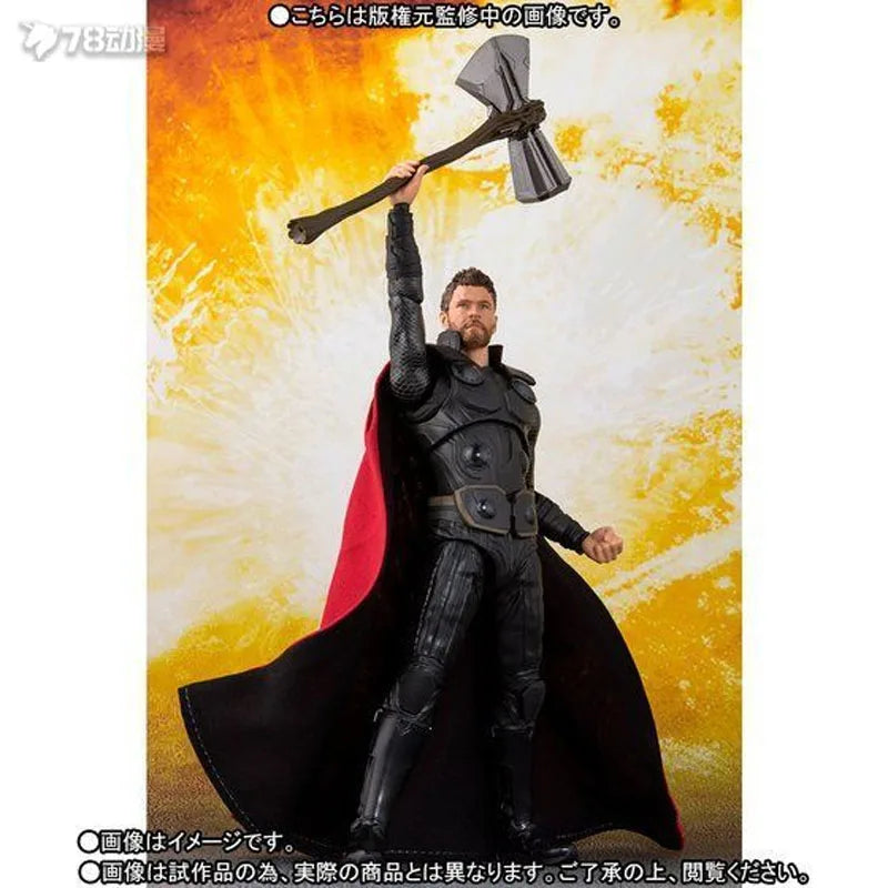 BANDAI Original S.H.Figuarts Avengers: Infinity War - Thor Anime Action Figures Toys for Boys Christmas Gift Collectible Model