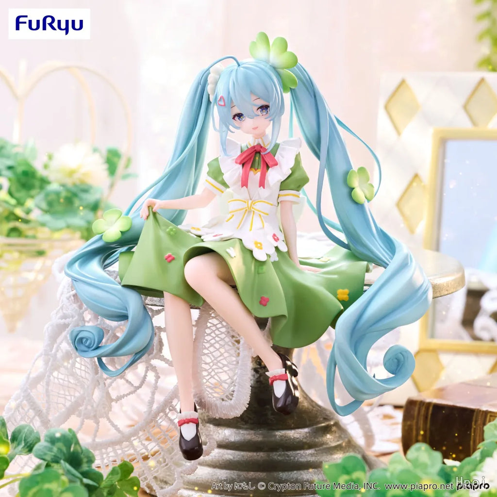 15cm Anime Figure Hatsune Miku Noodle Stopper Lucky Grass Fairy Action Figure PVC Collection Model Ornament Toys Gifts
