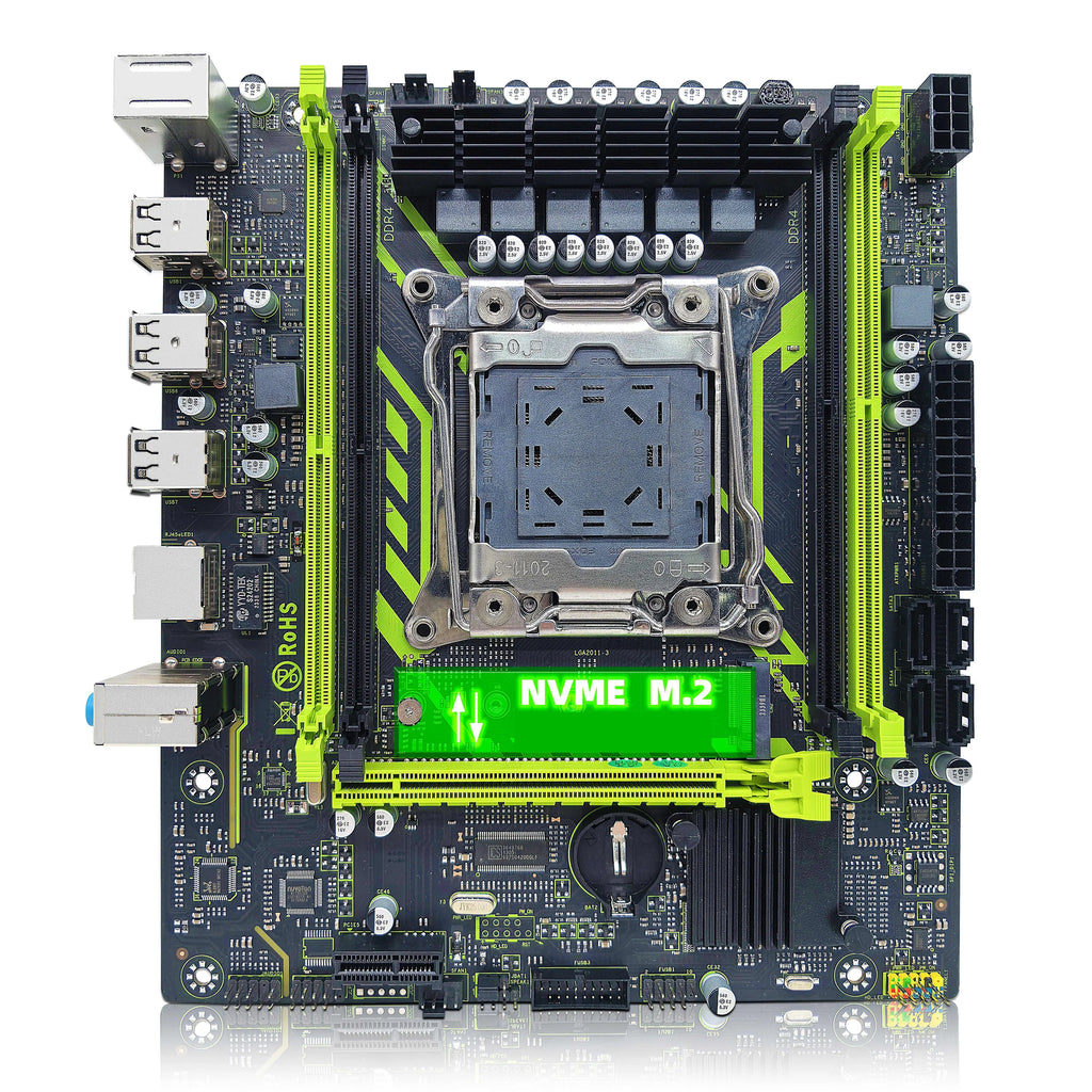 ZSUS X99 Gaming Motherboard Dual Channel DDR4 Memory PCIEx16 LGA2011-3 Support M.2 NVME for Desktop Computer Components