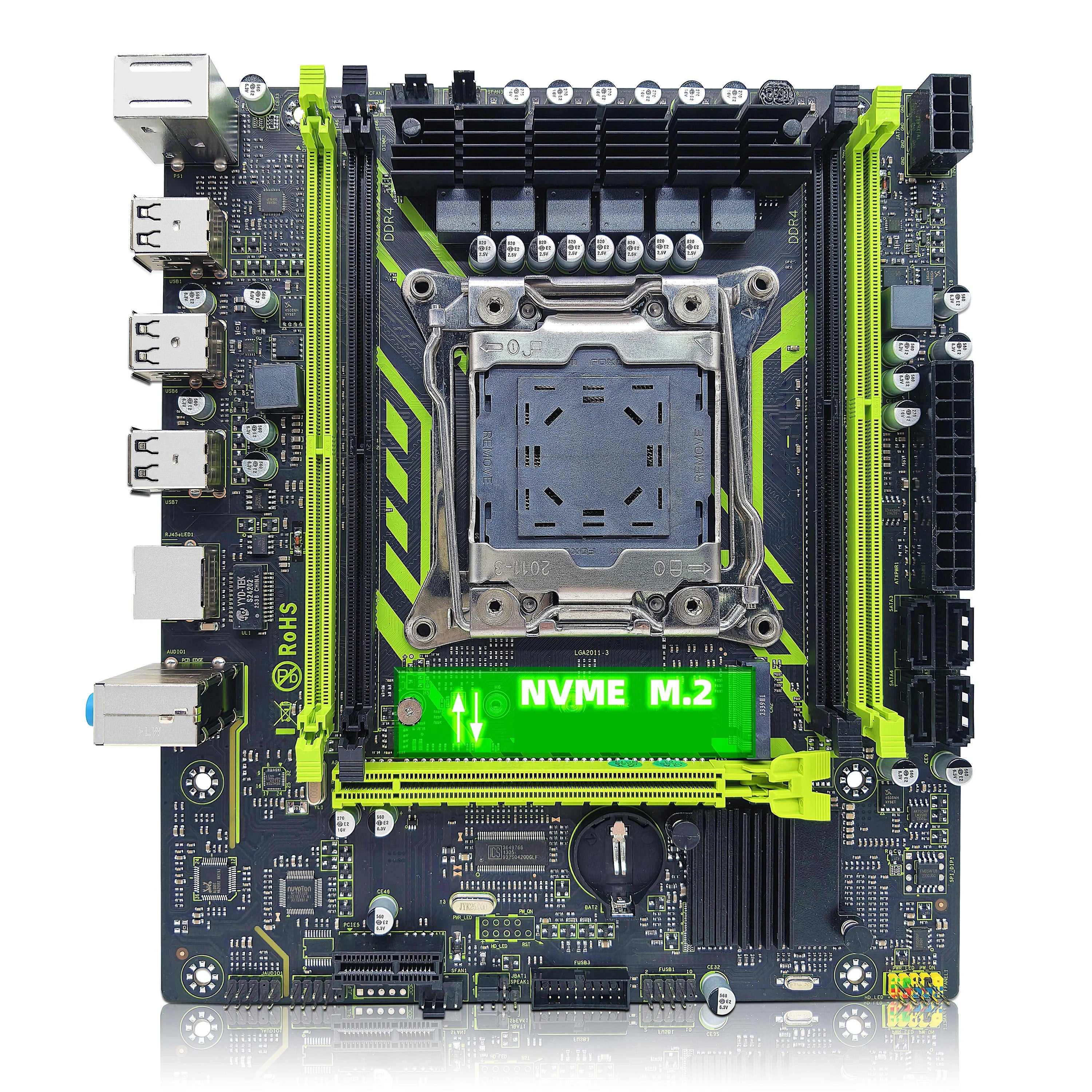 ZSUS X99 Gaming Motherboard Dual Channel DDR4 Memory PCIEx16 LGA2011-3 Support M.2 NVME for Desktop Computer Components