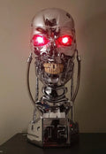 NEW 1:1 T800 T2 Skull Terminator Endoskeleton Lift-Size Bust action Figure Resin Replica Model Toy Collection gift LED EYE