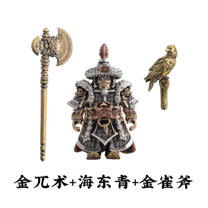 Ancient Tough Character Heroes Delicate Metal Figurine Crusades Templar MOC Building Blocks Magnetic Detachable Bricks Toys