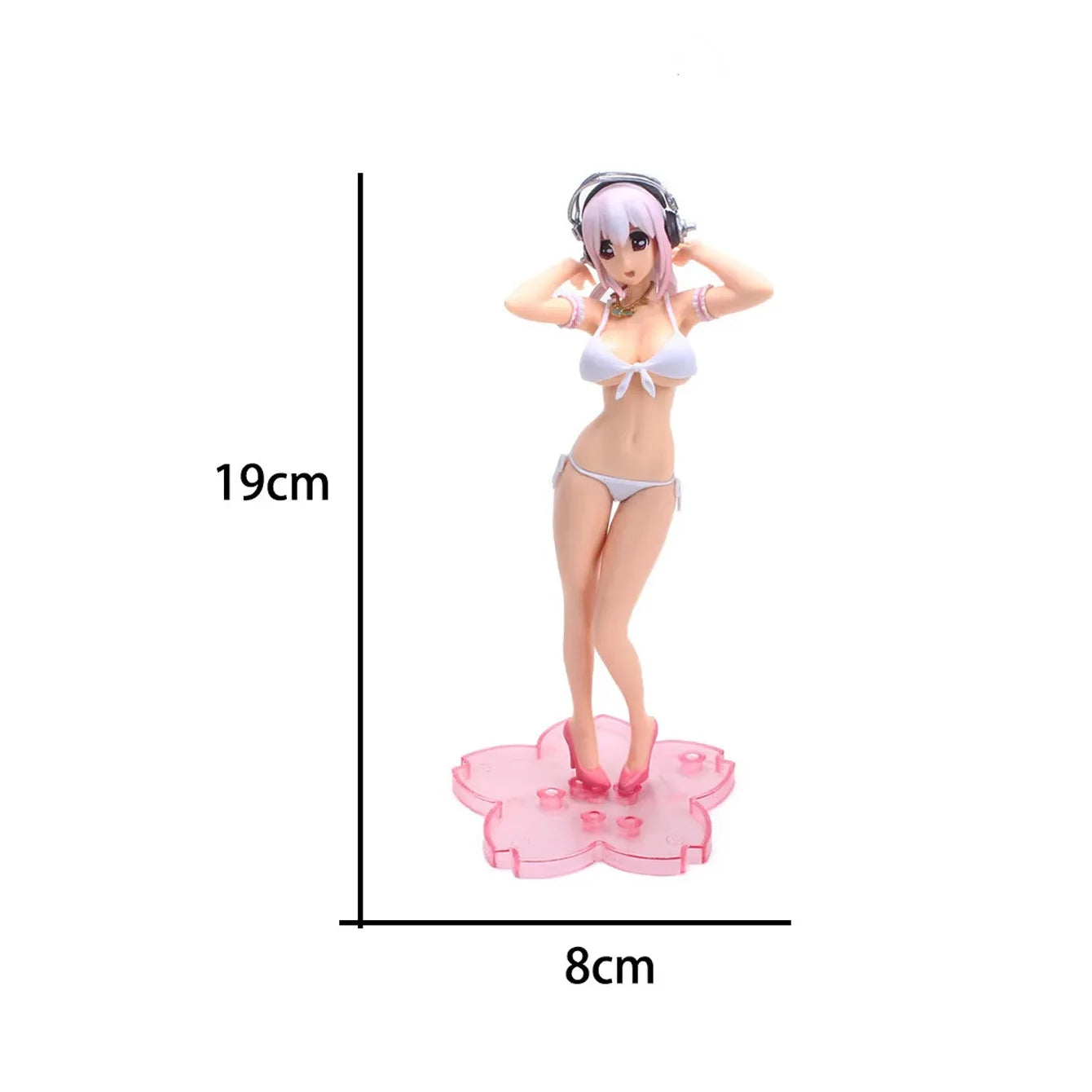 Anime Super Sonico Statue - Cherry Blossom Path Design, Bikini Style, Perfect Gift & Room Decoration for Fans & Decoration