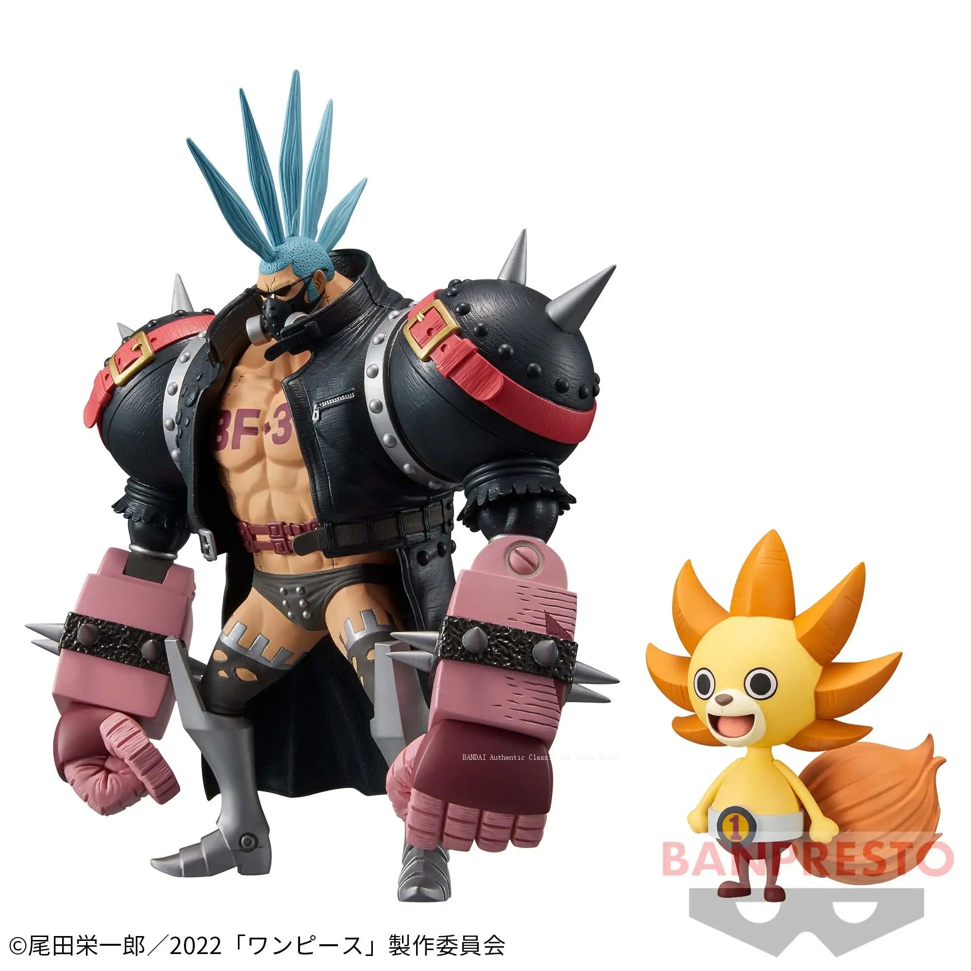 Original Bandai Banpresto One Piece The Grandline Men Franky Thousand Sunny Anime Actionfiguren Modell Geschenk für Anime-Fans Spielzeug