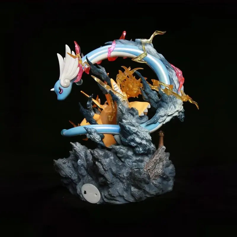 New 30cm Dragonite Evolutionary Line PokéMon Animation Peripheral Gk Figure Luminous Decorations Ornaments Model Toy