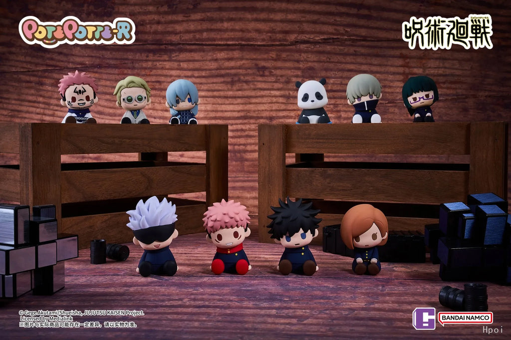 7.5CM Jujutsu Kaisen Anime Figure Itadori Yuji Satoru Gojo Napping Cat PVC Q Version prone 6Pcs/Set Model Toys Gift Collection