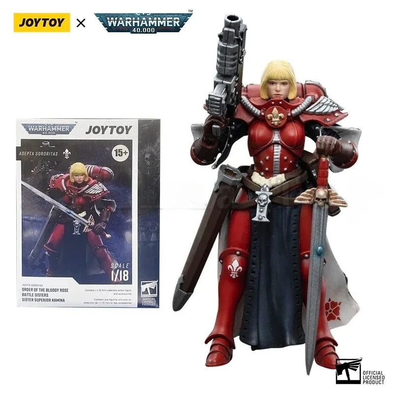 JOYTOY 1/18 Action Figure 40K Battle Sisters Order Of The Bloody Rose Anime Military Model Gifts for children