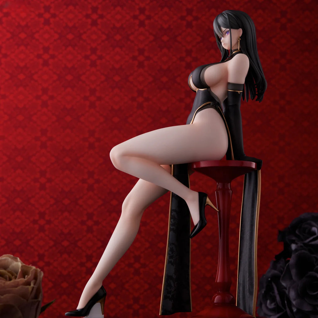In Stock 100% Original UC Miss Black Cheongsam Model Beautiful Young Girl Anime Figure Model Toys Sexy Genuine Kawaii Adult Gift