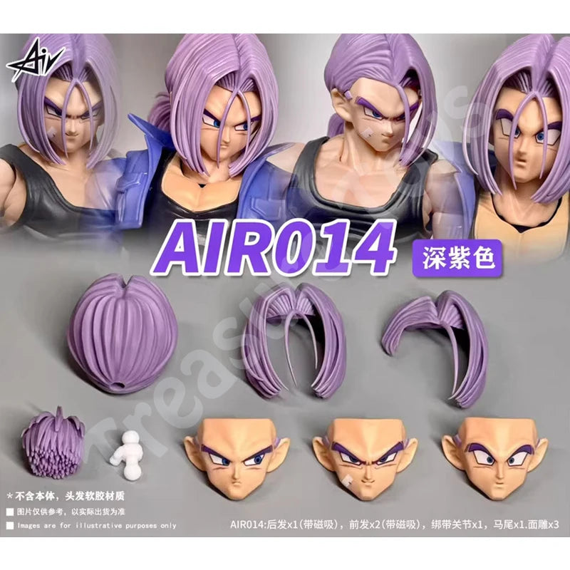 In Stock Air Studio Dragon Ball SHF Super Saiyan Trunks Head Accessories Head Sculpt Anime Action Figures Model Toys Gifts
