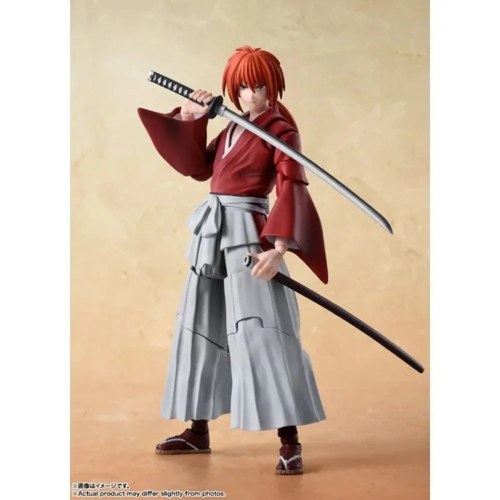 Bandai in Stock Original S.H.Figuarts SHF Rogue Kenshin - Meiji Swordsman Romance Tan Anime HIMURA KENSHIN Action Figures Toys