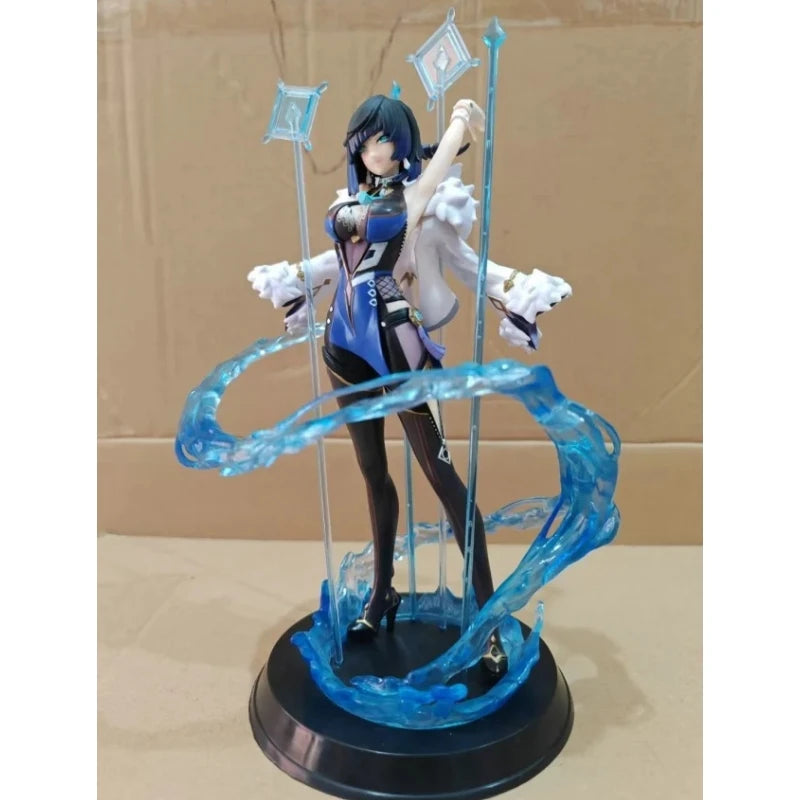 Genshin Impact Yelan Anime Figure 31cm Orchid in Secluded Valley Thousand Faces Scene Model Statue for Desktop Decoration Gift