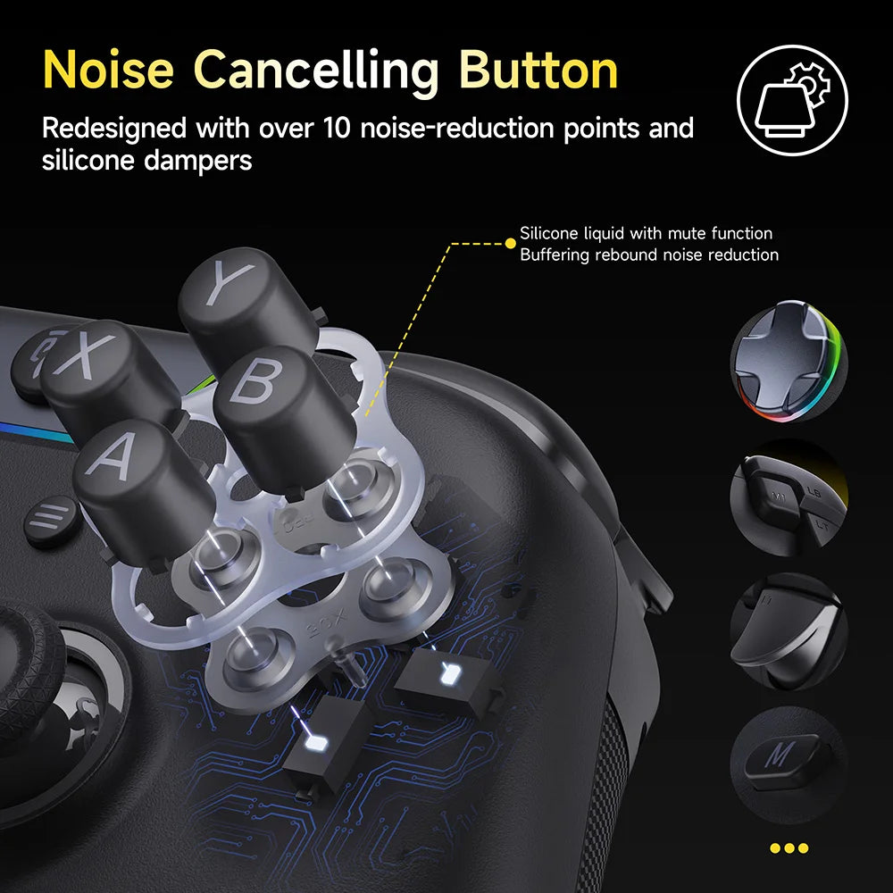 EasySMX X05 Pro Wireless Gamepad Gaming Controller Compatible with PC/Switch/Phone/Steam/TV, Dual Rumble Motors, Charing Dock
