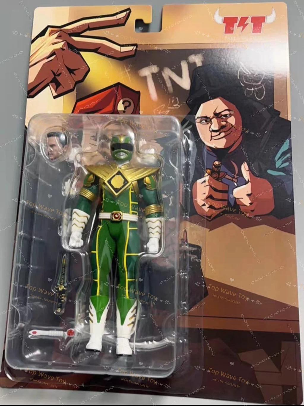 New Stock Tree New Toys 1/12 Mighty Green White Power Rangers Movable Cloth Action Figure Childhood Memory 6"Figurine Collection