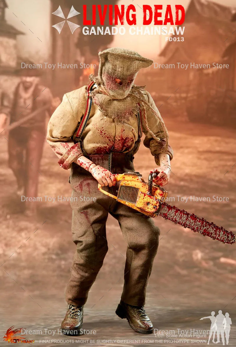 Hot Heart FD013 1/6 Scale Male Soldier Chainsaw Killer Horrifying Dolls 12Inch Action Figure Halloween Decoration Gifts