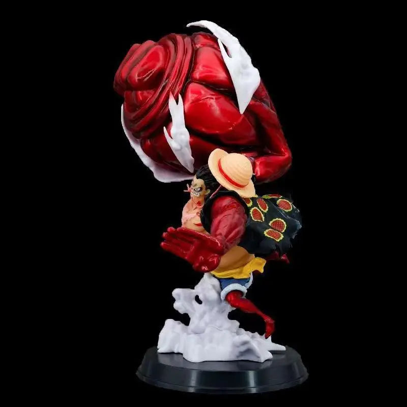 28cm Anime One Piece Phantom Luffy 4th Gear Great Ape King Luffy Action Figure Scene Pvc Statue Model Doll Collection Toys Gift