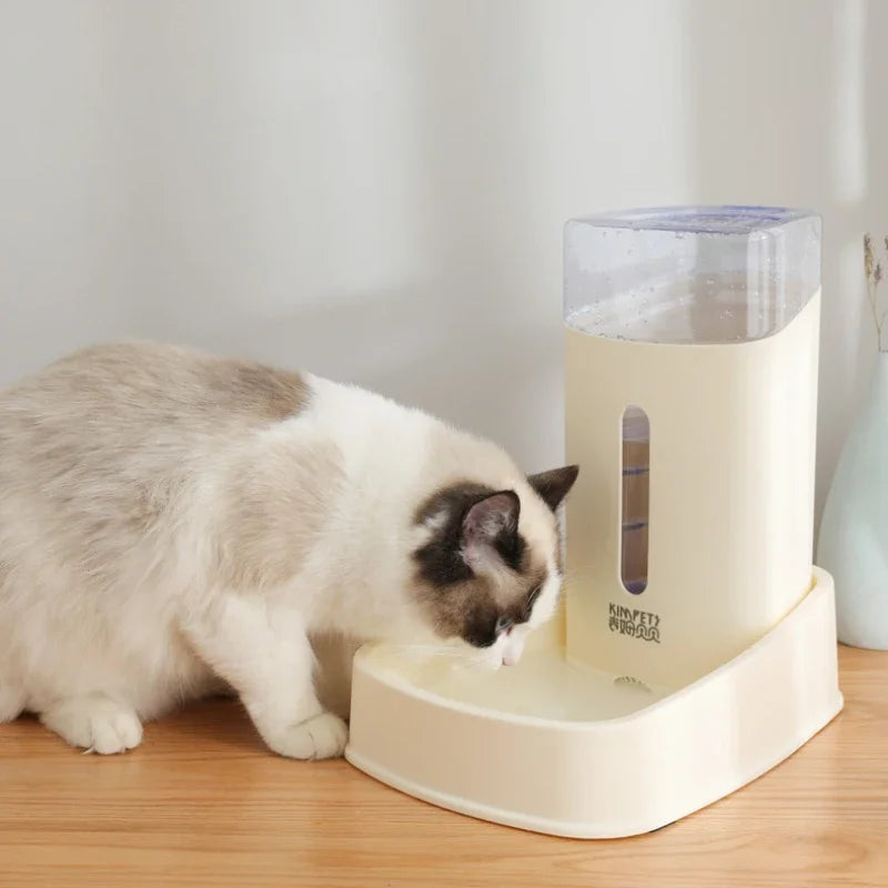 Cat Dog Feeder Pet Automatic Water Dispenser Cat Food Bowl Large Capacity Feeder Water Dispenser Pet Feeding Watering Supplies