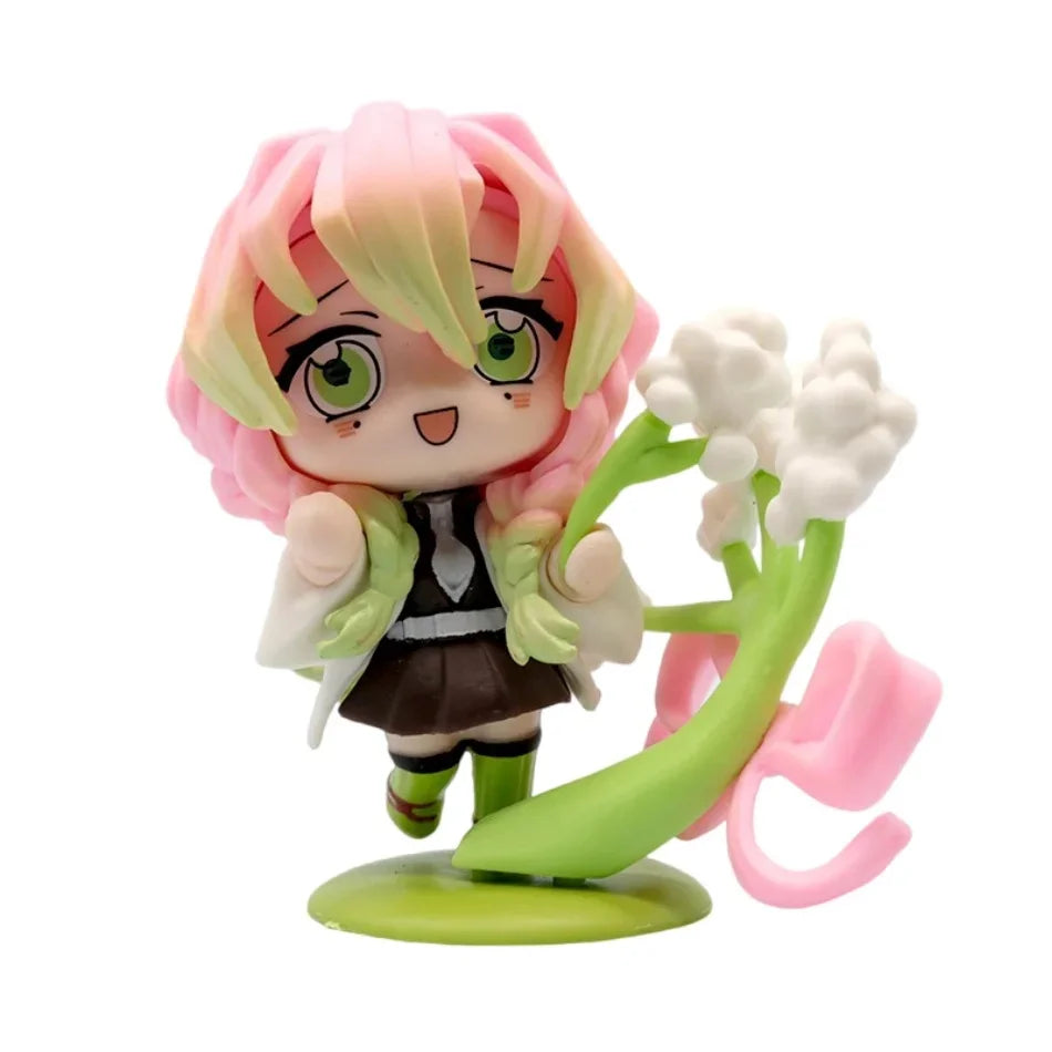 12 Styles Demon Slayer Anime Figure Set Q Version PVC Collectible Model Toy for Kids Adults Anime Fans Gift