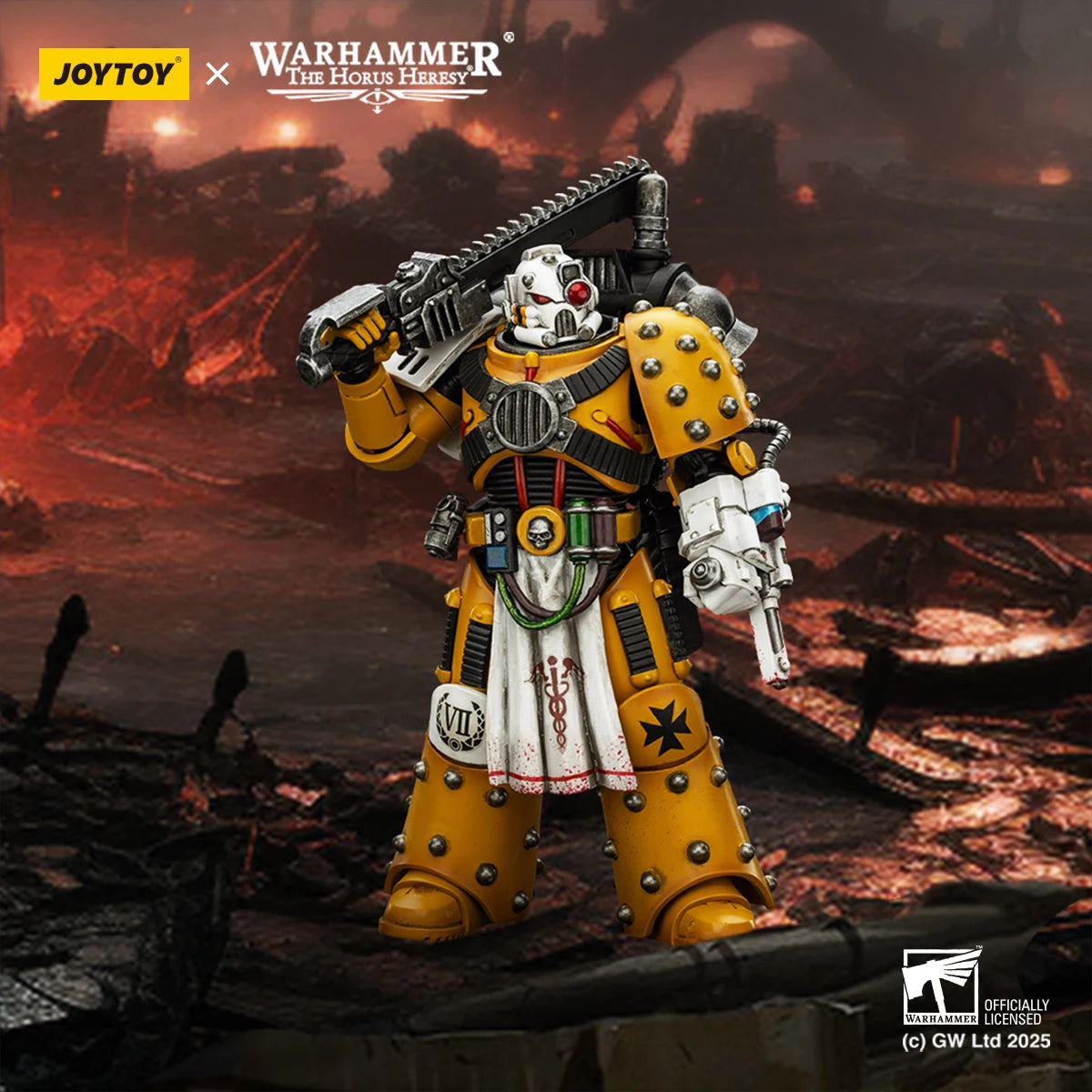 JOYTOY Warhammer40K 1/18 Action Figure Imperial Fists Legion Apothecary figures Toys