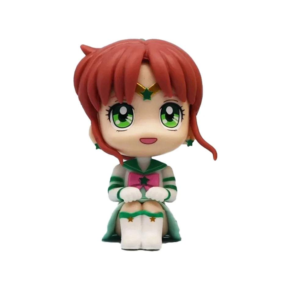 7cm Sailor Moon Anime Figure Tsukino Usagi/Chibiusa/Kino Makoto Action Figure Sailor Mars Jupiter Mercury Venus Figurine Kid Toy