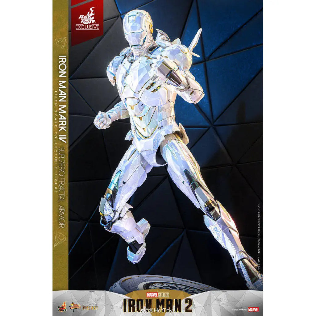 Hot Toys Exclusive Iron Man Mark IV Sub Zero Fractal Armor 1/6 Scale Collectible Figure Marvel Studios Iron Man 2