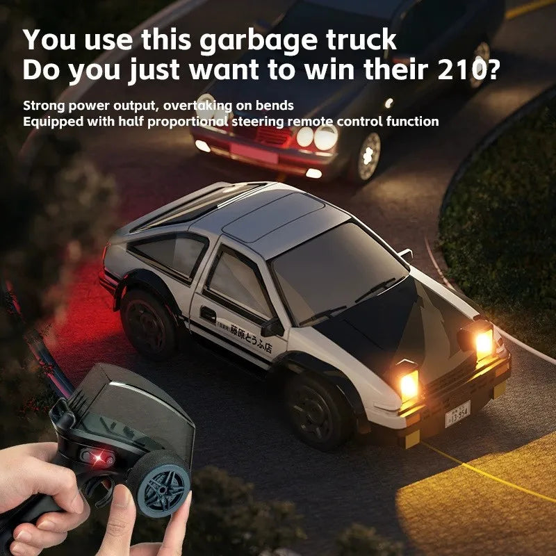 1:64 Desktop RC Drift Car 2.4G High-Speed Racing Car Four-Wheel Mini Desktop Remote Control Car Electric Toy for game party gift