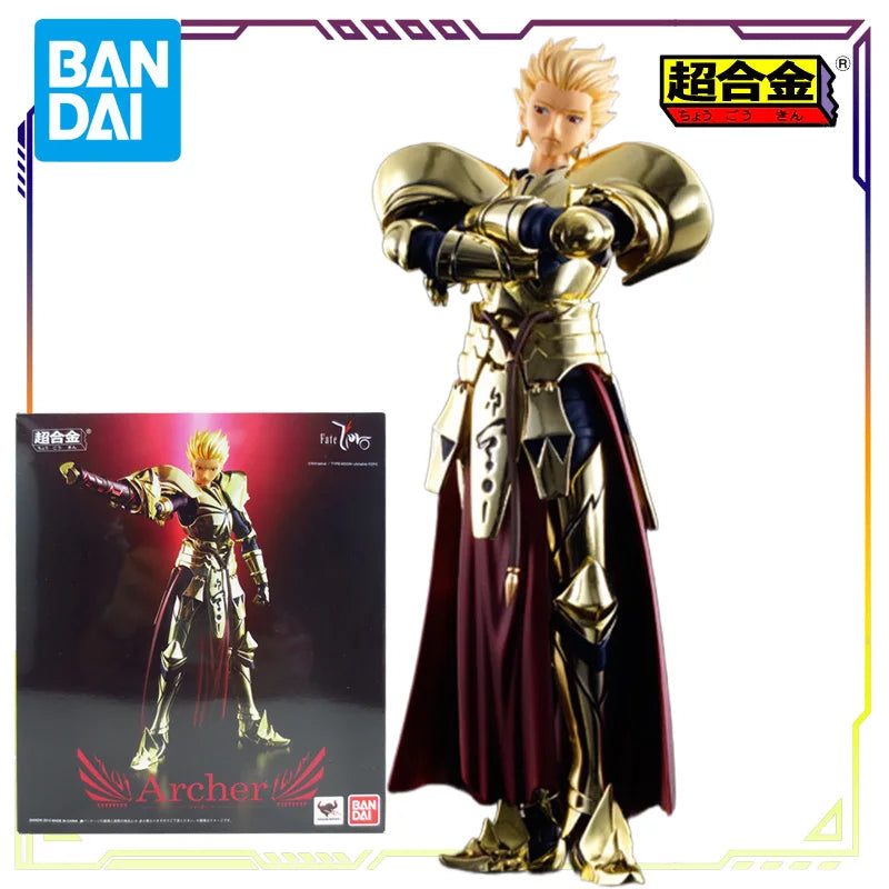 BANDAI Original Superalloy Fate Series Gilgamesh/Saber Anime Action Figure Model Toys Movable Model Ornaments Gifts for Boys
